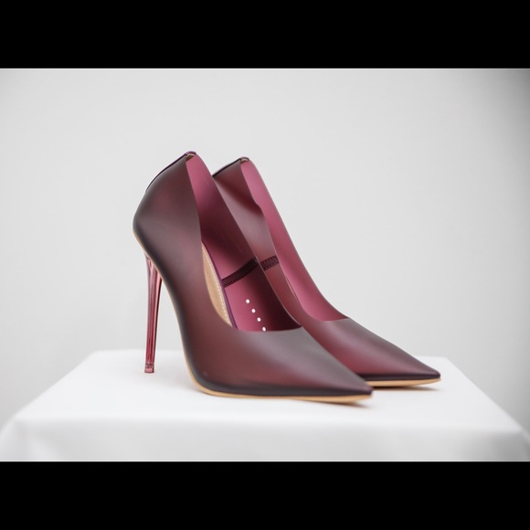 Women’s purple pvc sheer illusion stiletto - Picture 4 of 7